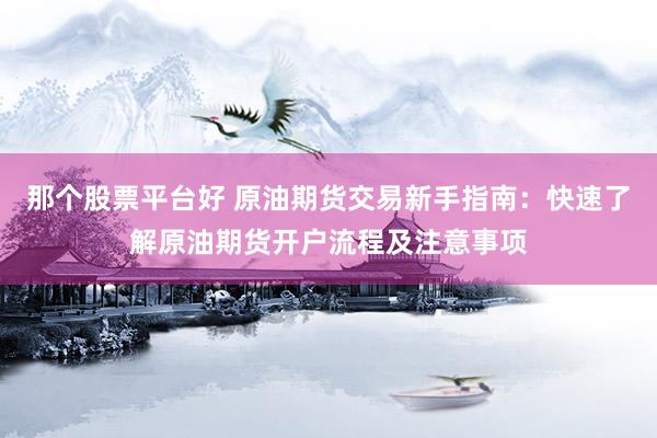 那个股票平台好 原油期货交易新手指南：快速了解原油期货开户流程及注意事项