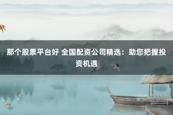 那个股票平台好 全国配资公司精选：助您把握投资机遇