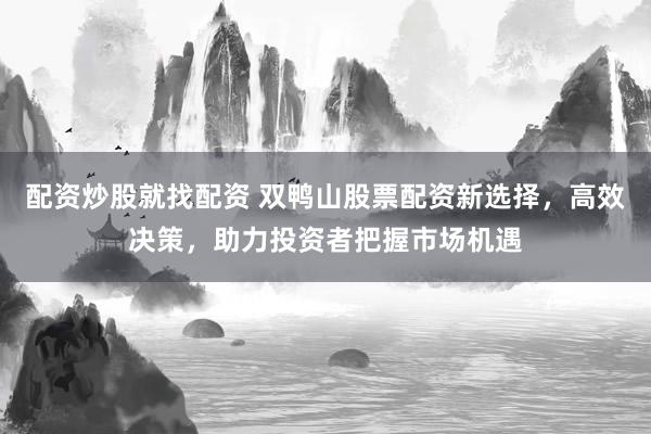 配资炒股就找配资 双鸭山股票配资新选择，高效决策，助力投资者把握市场机遇