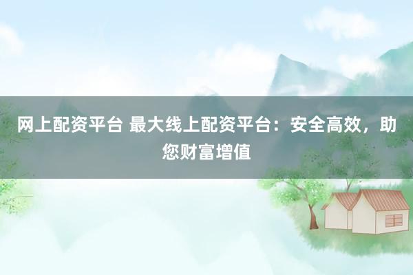 网上配资平台 最大线上配资平台：安全高效，助您财富增值
