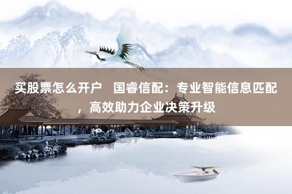 买股票怎么开户   国睿信配：专业智能信息匹配，高效助力企业决策升级